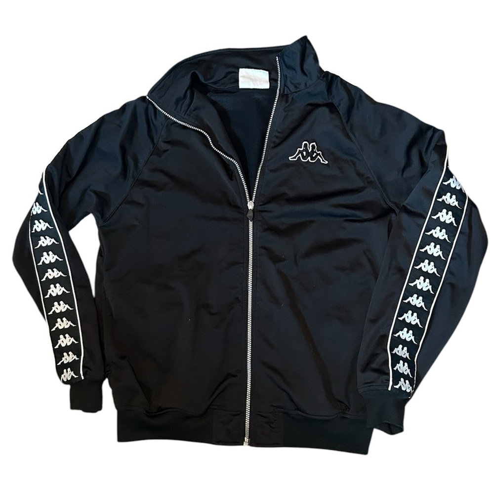 Kappa Black Zip-Up Track Jacket